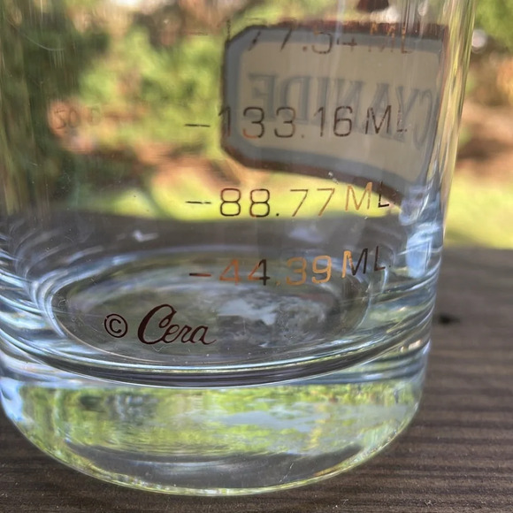 Vintage MCM Cera NAME YOUR POISON Cocktail / High Ball Glasses Whiskey Set 2 - Picture 5 of 6